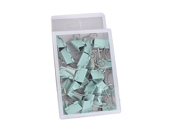 25 Clips De Carpeta Metálicos Multifunción Para Oficina Y Escuela Color Menta