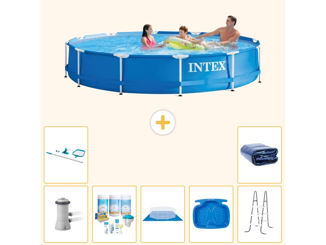 Intex Piscina Com Estrutura Redonda - 366x76 Cm - 8-peças S20485