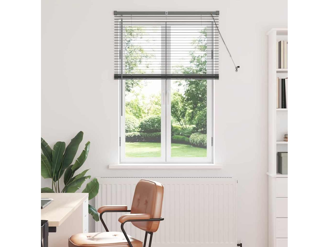 Vidaxl Persianas Venecianas Cinzento-escuro 130 X 95 Cm Alumínio