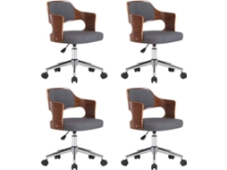 Dining Chair, Dining Chairs Vidaxl Cinzeto Tecido (n/a)