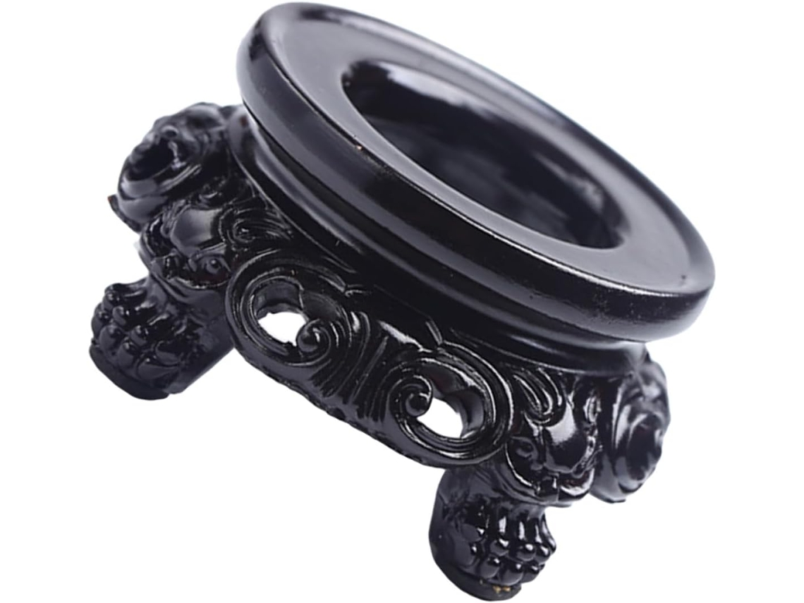 Base Decorativa Galpada Em Resina Preta Para Exibir Bolas De Cristal, Suporte Seguro E Resistente Para Decoração De Mesa