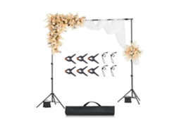 Suporte De Fundo Ajustável Vevor Para Pano De Fundo De Até 260 X 300 Cm, Preto