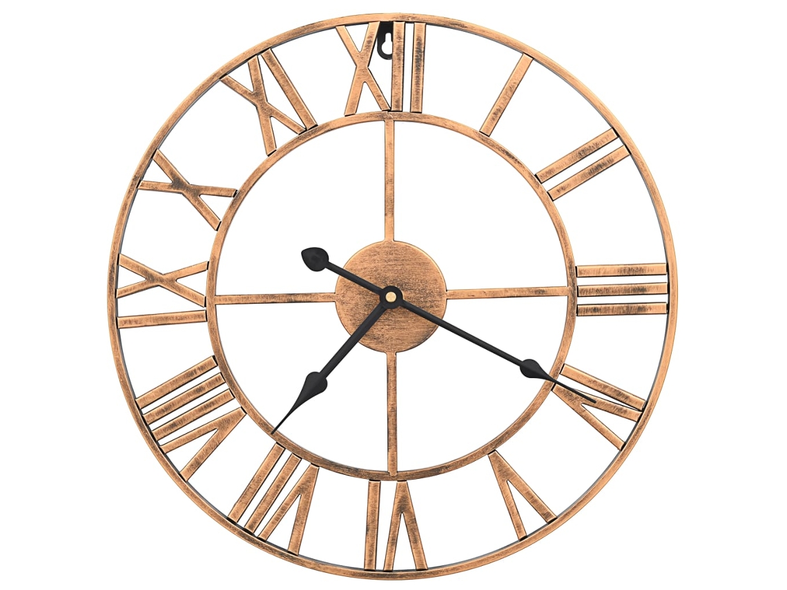 vidaXL Relógio de parede metal 40 cm dourado