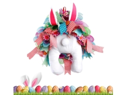 Guirlanda Primavera Páscoa Divertida Coelho Pelúcia Porta Decoração Interiores Exteriores Janelas Varandas GOKOCO