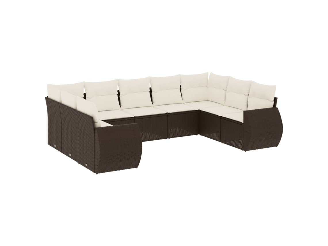Garden Sofa Set, Garden Sofa Sets Vidaxl Marrom Rattan / Vime (n/a)