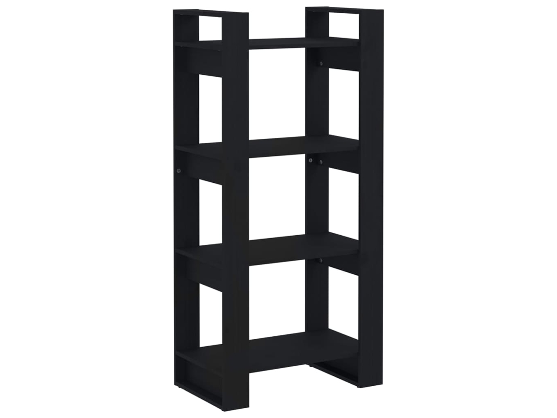 Book Cabinet, Book Cabinets Vidaxl Preto Madeira (60 X 35 X 125 Cm)