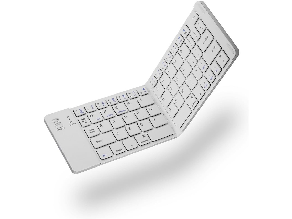 Teclado Bluetooth, Pc Dobrável Sem Fio Para Celular, Android E Ios, Cor Prata