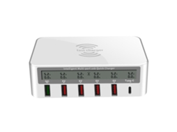 Barramento de Tomadas EOOCOO (carregamento Usb Qc3.0 de Carga Rápida)