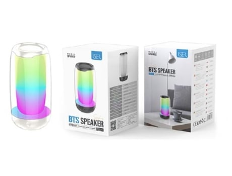 Coluna Portátil com 7 Cores Led 10W Unico Star Sf4002 Branco