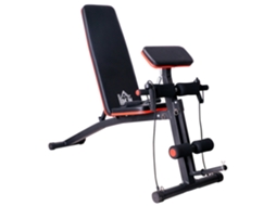Banco de Musculação Multifuncional Multi-Ginásio com Banco de Treino com Reforço de Mola Peso Até 120Kg Preto 54 X 160 X 106 Cm NORTHIO