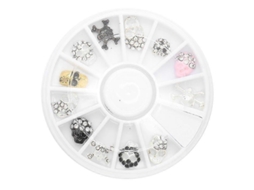 12 Pçs/caixa de Strass Decoração Caveira para Unhas YUNZII