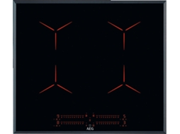 Placa de Indução AEG IPE64551FB (Elétrica - 56 cm - Preto) — MaxiSense Novo Pure, 4 zonas, Touch , H2H, Ponte ambos os lados, biselada, 59cm