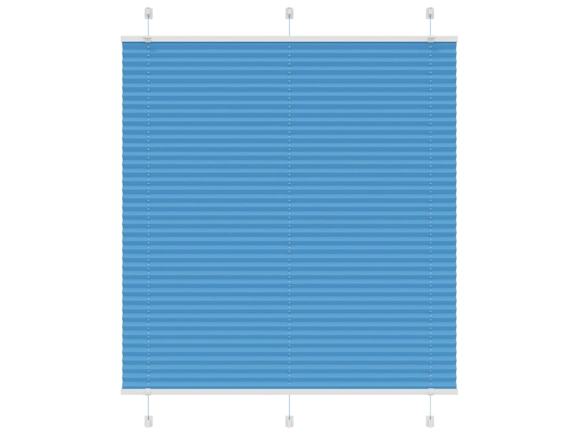 Vidaxl Plissado Cego Azul 115x100 Cm Largura Tecido 114,4 Cm Poliéster