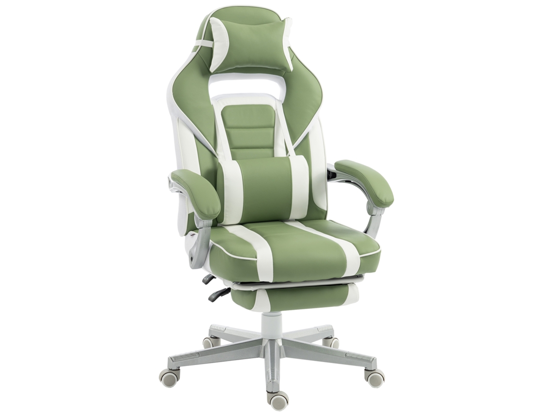 Cadeira para Gaming Reclinável com Apoio para Pés na cor Verde VOLTEDGE