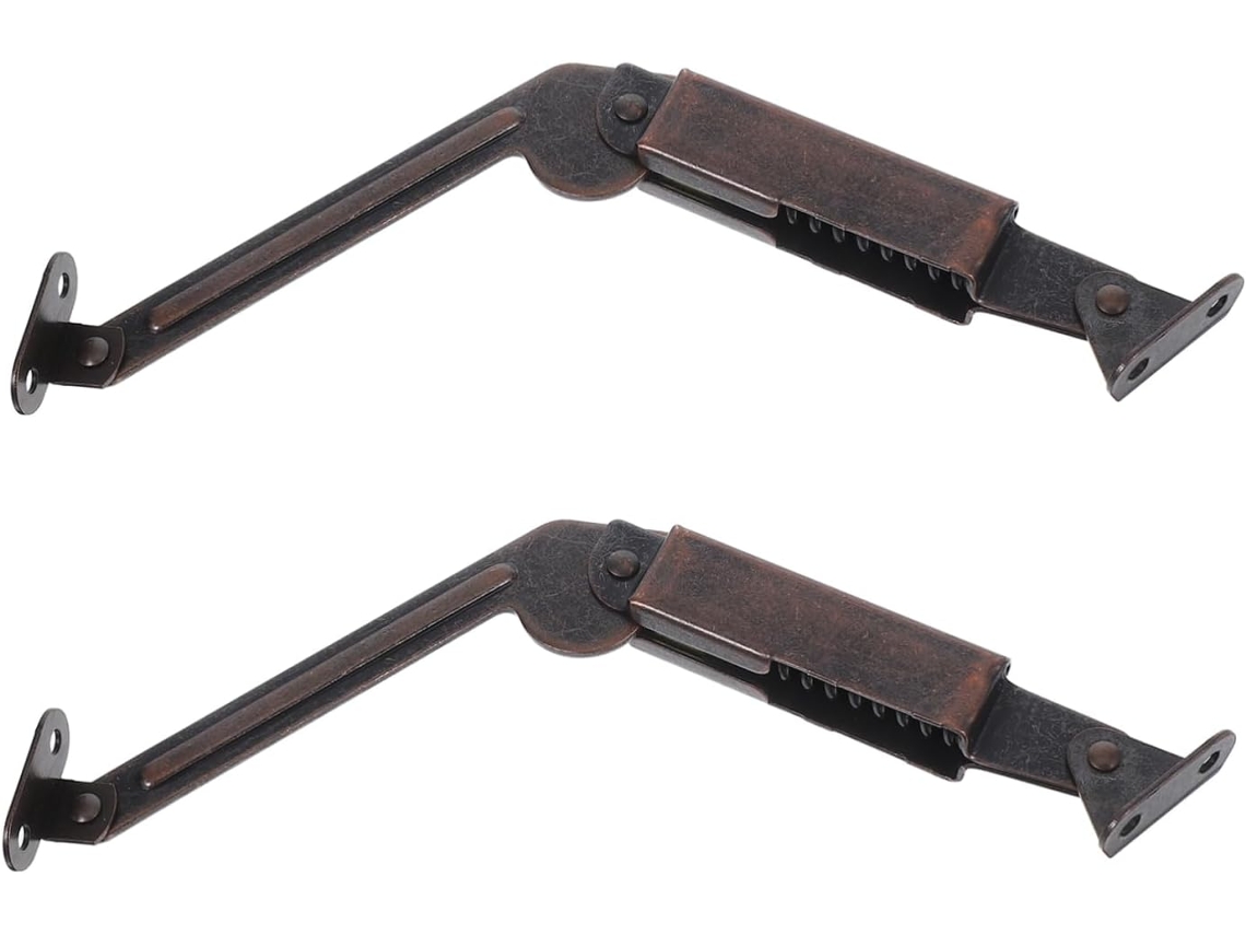2 Dobradiças De Suporte Para Tampa Armário, Caixa Madeira, Ferragens