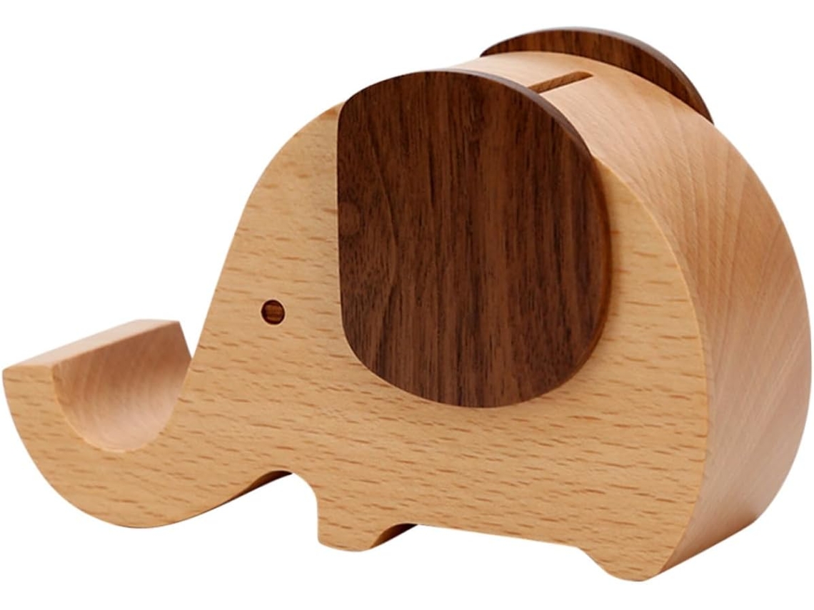 Suporte de Mesa Multifuncional em Forma de Elefante para Celular com Organizador de Porta lápis. SFUSHOS
