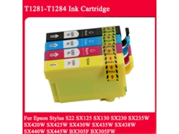 2set-cartucho De Tinta Completo Compatível Com T1281-t1284 Para Impressora Epson Stylus S22 Sx125 Sx130 Sx230 Sx235w Sx420w Sx425w Sx430w Sx435w