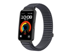 Bracelete para Honor Band 10 / 9 Nylon Trançado com Fecho de Velcro Interface Metálica Cinza Escuro XIAOMOYU