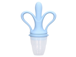 Mali chupeta Alimentadora de Frutas Bebê Silicone Anti vazamento e Chiclete Dental Azul