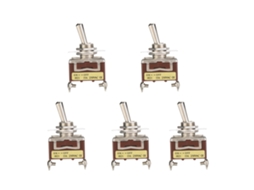 Hkj 5pcs Interruptor Toggle Mini 1021 Enlace Simples 3pdt 2 Pinos 2 Posiciones On off