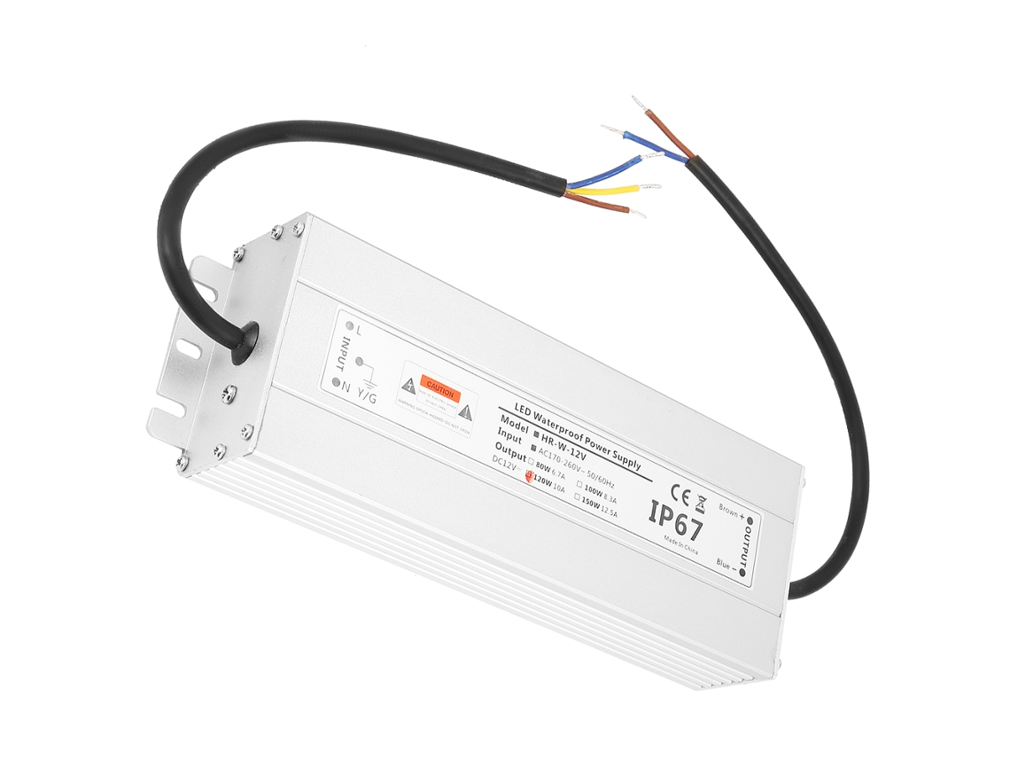 Laxiscreed Fonte De Alimentação Led 12v 10a 120w À Prova D'água Para Iluminação Eficiente