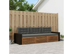 Vidaxl Conjunto De Sofás Para Exterior 3 Pcs Natural E Antracite