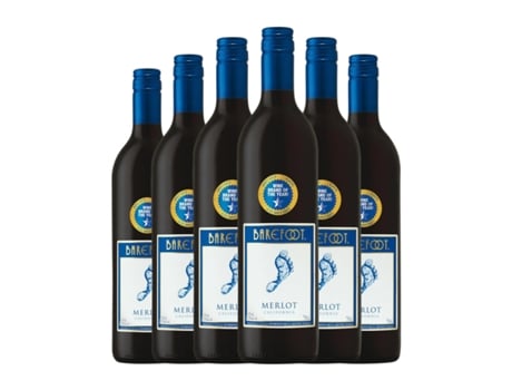 Vinho BAREFOOT Merlot California (0.75 L - 6 Unidades)