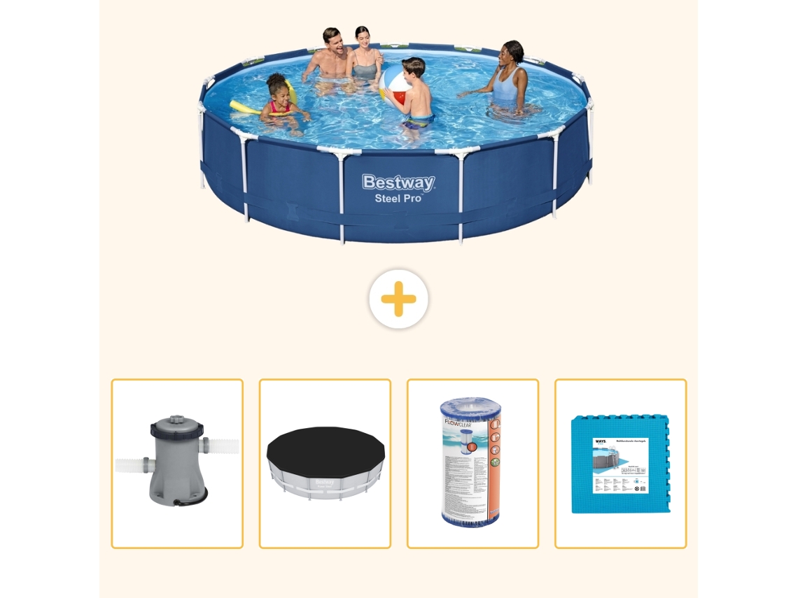 Bestway Piscina Bestway Steel Pro Redonda - 396x84 Cm - 5-peças S254