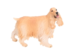 Primerox figura de Cocker Spaniel Simulada em Plástico Brinquedo Educativo Decorativo Infantil Amarela Pl127‑1543