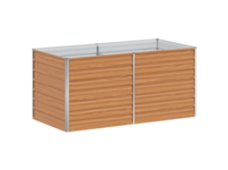 Conjunto 1 Cama De Jardim Vidaxl Castanho Aço (160 X 80 X 77 Cm)