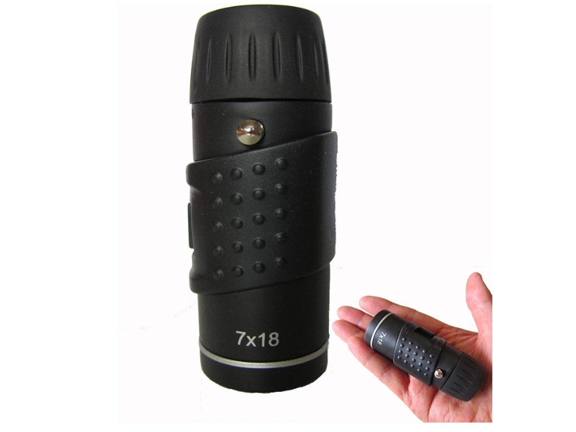 Monóculo 7x18 Com Foco Ajustável Portátil Pequeno Telescópio Pequeno Monoscópio, À Prova Dágua, Preto Yizhood