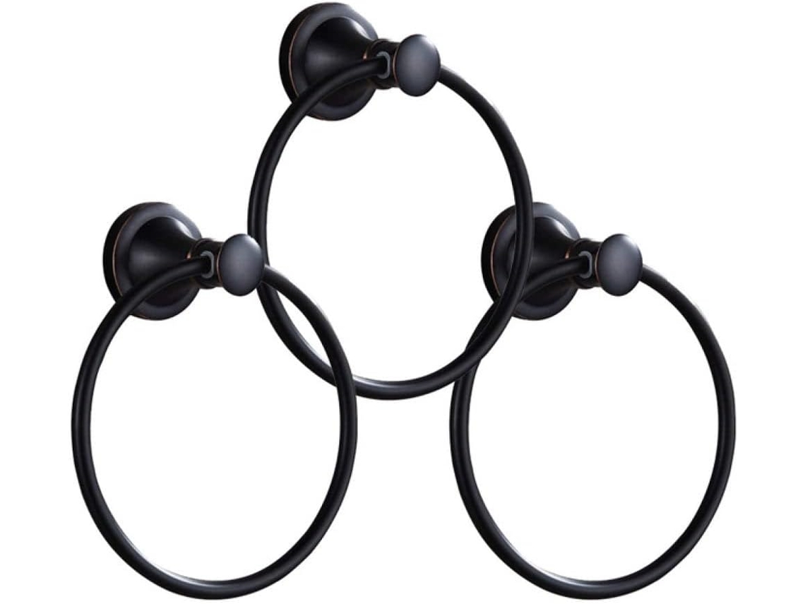 3 Acessórios Para Banheiro Porta-toalhas Em Bronze