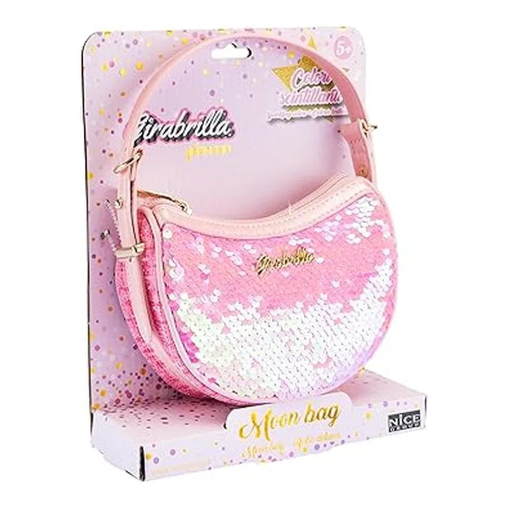 Girabrilla Moon Bag Bolso Tweed Con Lentejuelas Reversibles 19064 Nicep25