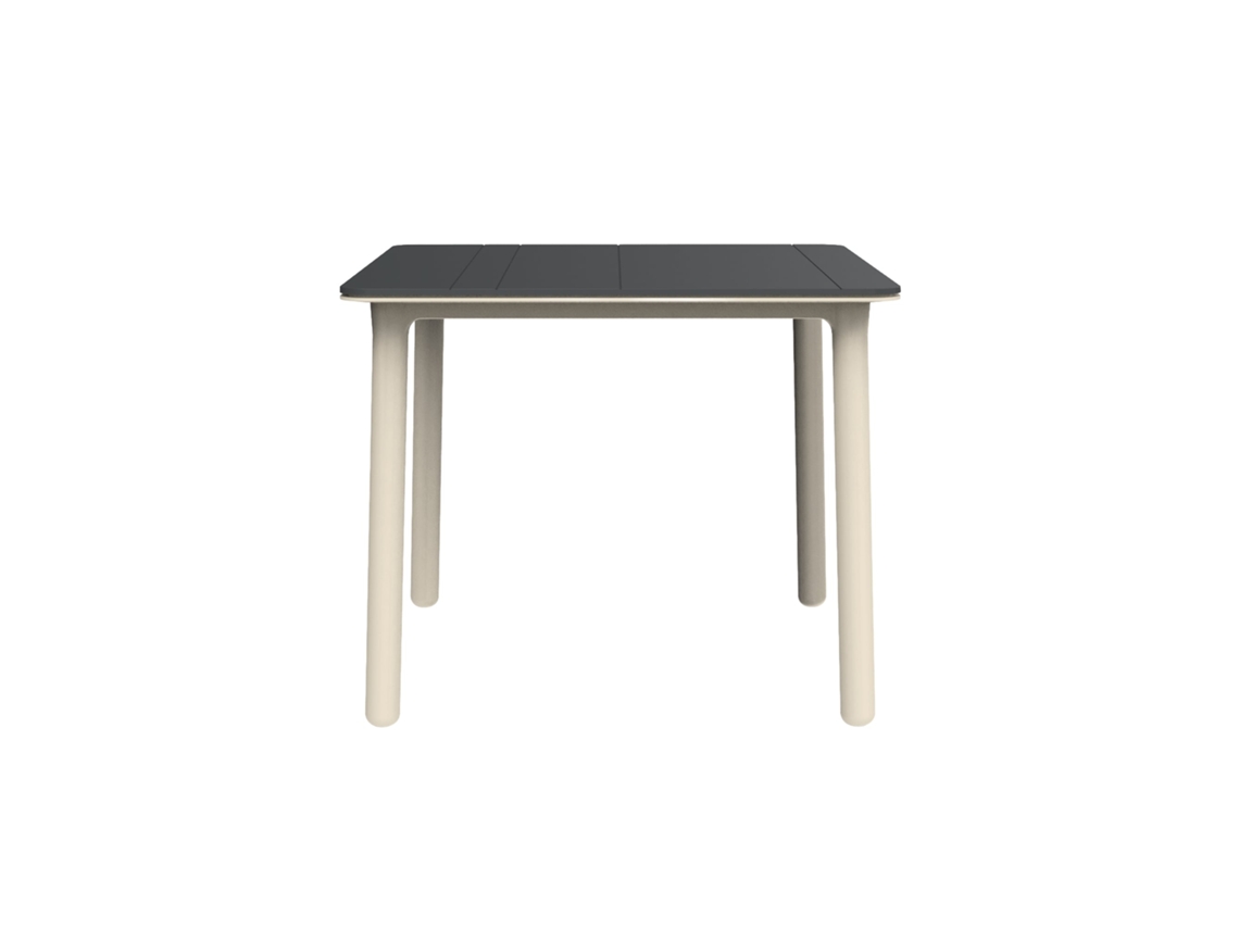 Mesa Quadrada 90x90 Noa Garbar Plástico Cinzento Marfim