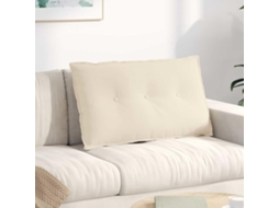 Vidaxl Travesseiro Para Costas Bege 80 X 50 Cm Tecido De Microfibra