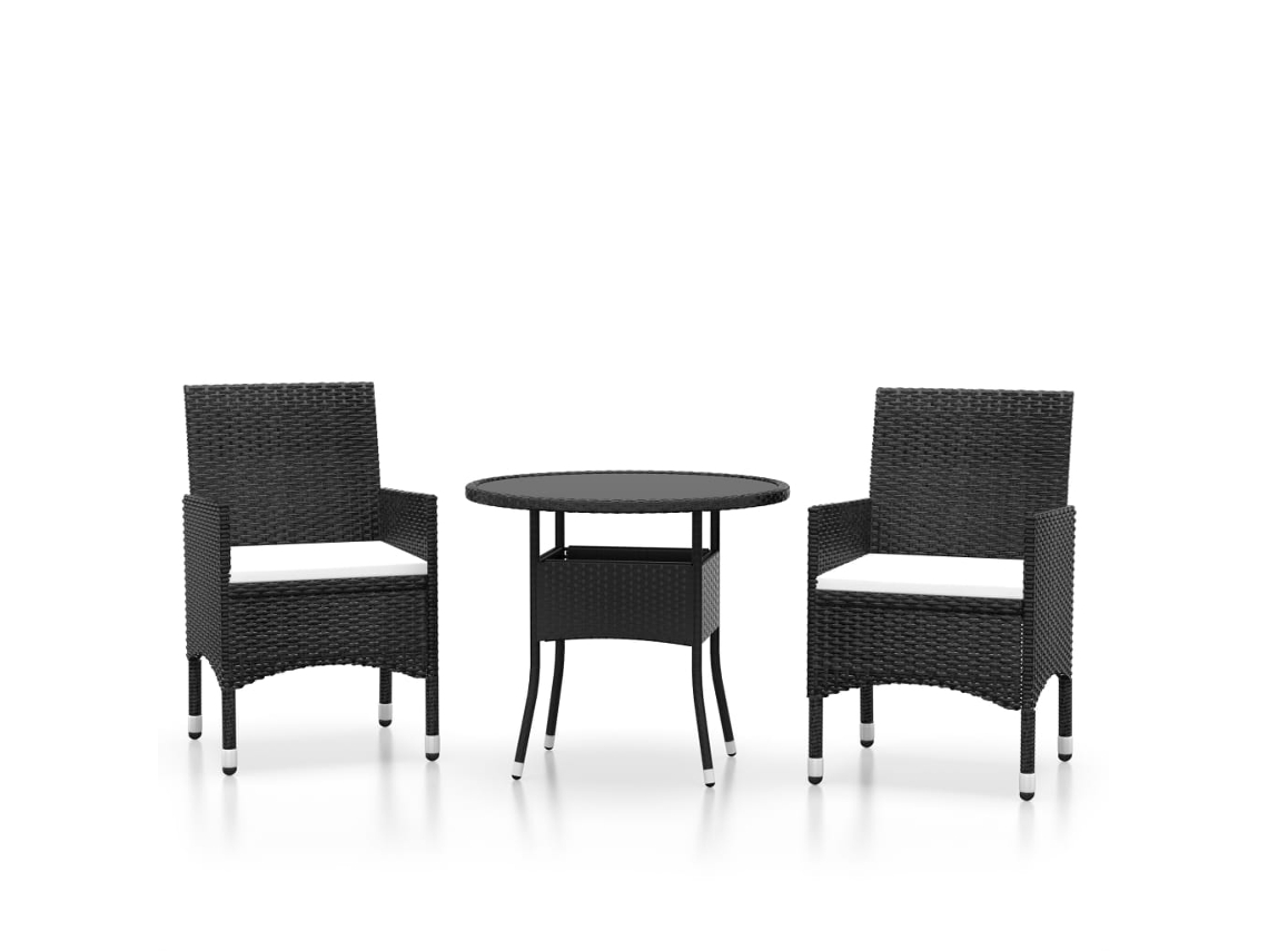 Garden Dining Set, Garden Dining Sets Vidaxl Preto Rattan / Vime (n/a)