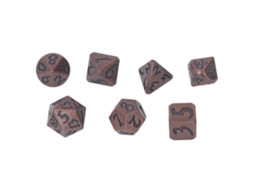 Mali conjunto de Dados de Metal 7 Peças Poliédricas com Números Grandes para Jogo de Mesa
