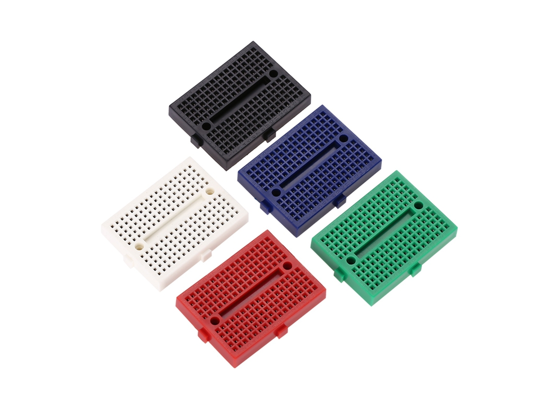 5 Peças de Mini Tablero de Ensayo Sin Soldadura 170 Puntos Abs para Prototipos de Circuito