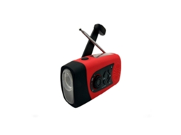 RÁDIO MULTIFUNCIONAL VERMELHO, MINI, LANterna SOLAR AQUAFORGE