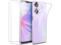 Capa Flexível Vidros Temperados Para Oppo Oppo A78 5g / A58 5g / A58x Hongwe. Pele Sintética Transparente