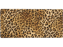 Mousepad para Computador de Grande Formato com Estampa Leopardo e Base Borracha Antiderrapante, 40 X 90 Cm