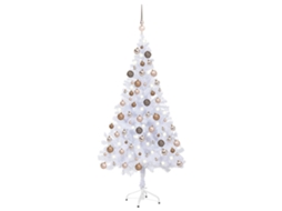 Vidaxl Árvore De Natal Artificial Pré-iluminada + Bolas 380 Ramos