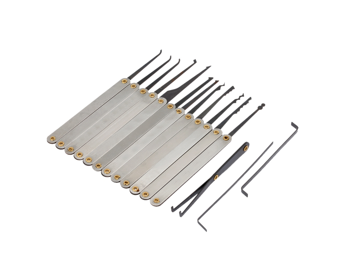 Conjunto De 15 Ferramentas Em Aço Inox Para Arrombamento Com Laxiscreed, Chaves E Extração De Chaves Partidas