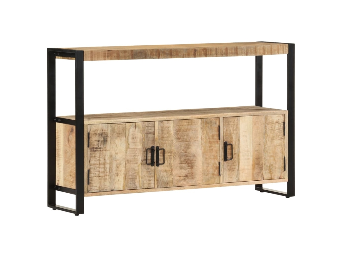 Vidaxl Armário Lateral 120x30x75 Cm Madeira De Mangueira Maciça