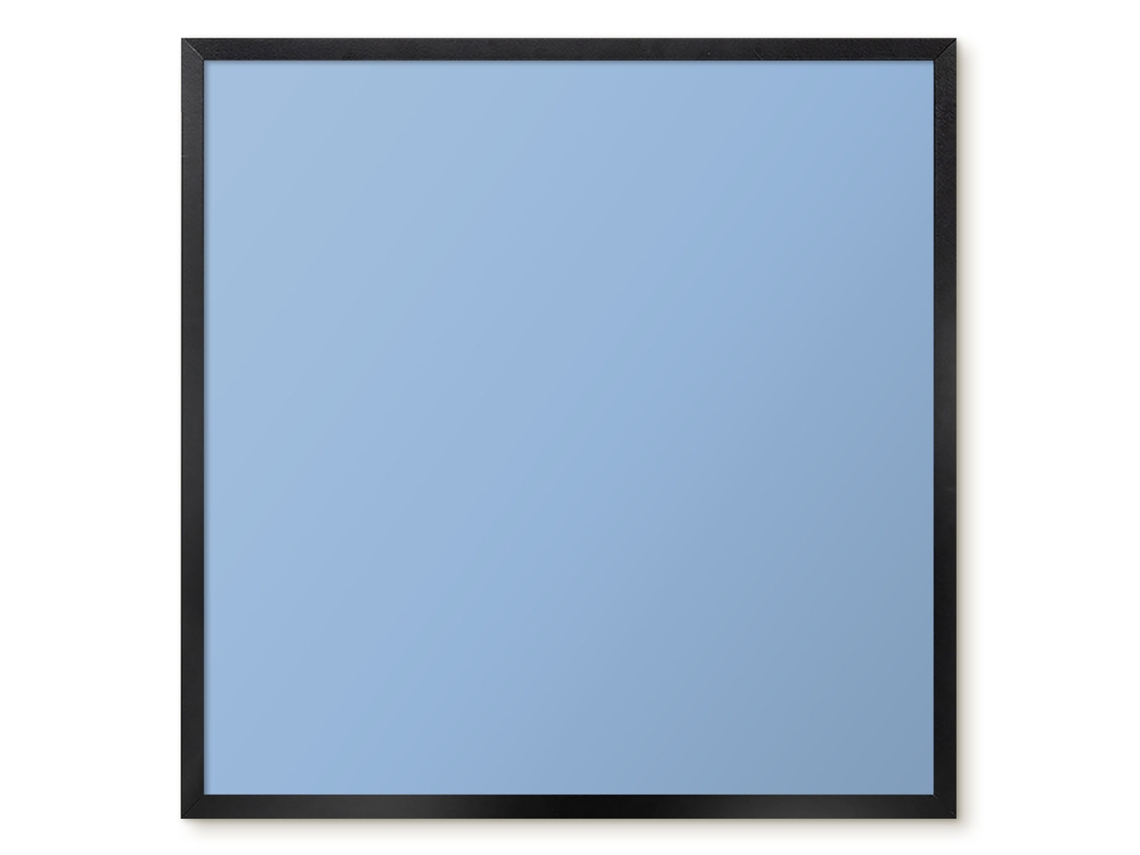 Quadro de vidro magnético azul bebê para o hall de entrada Espelharte (50x50 cm)