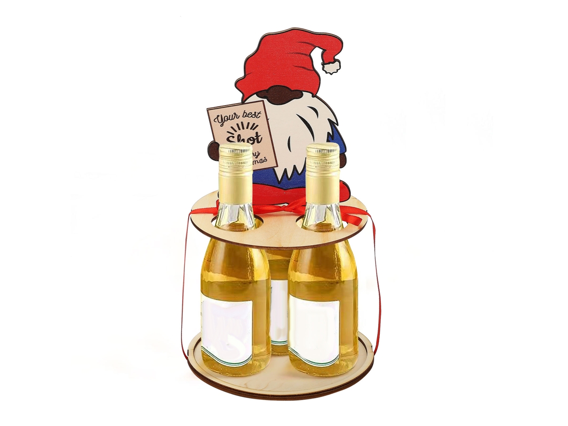 Porta garrafas de Natal Black nosed Old Man para Mini Garrafas LAXISCREED