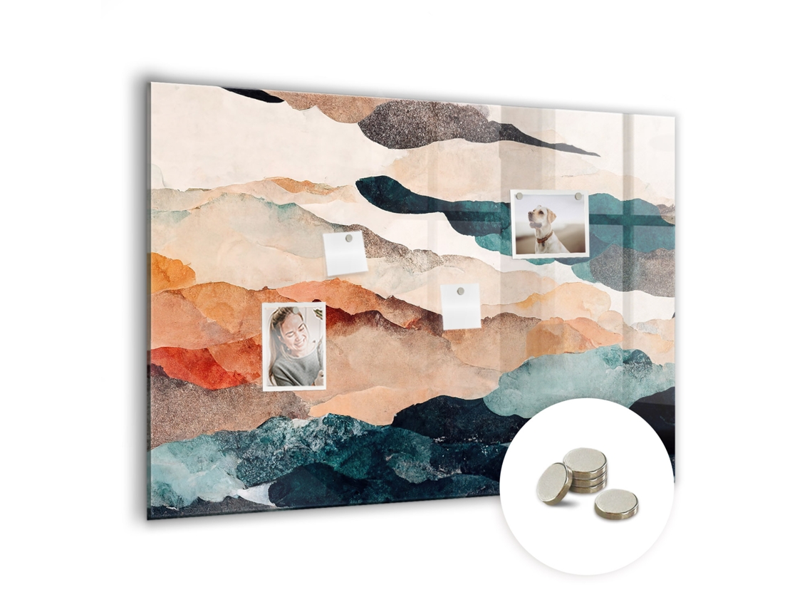 Quadro Magnético De Parede Paisagem Abstrata Para O Quarto Das Crianças Espelharte (100x70 Cm)