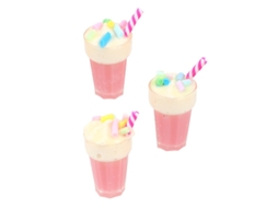 3 Unidades De Mini Milkshake De Morango Allinless
