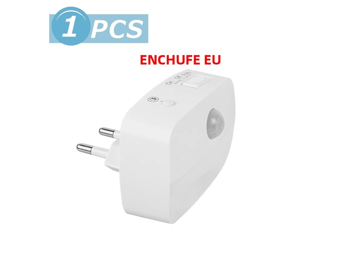 (1 Unidade) Mini Luz Noturna Led Com Sensor De Presença Pir, 3 Modos, Plugue Padrão Europeu.