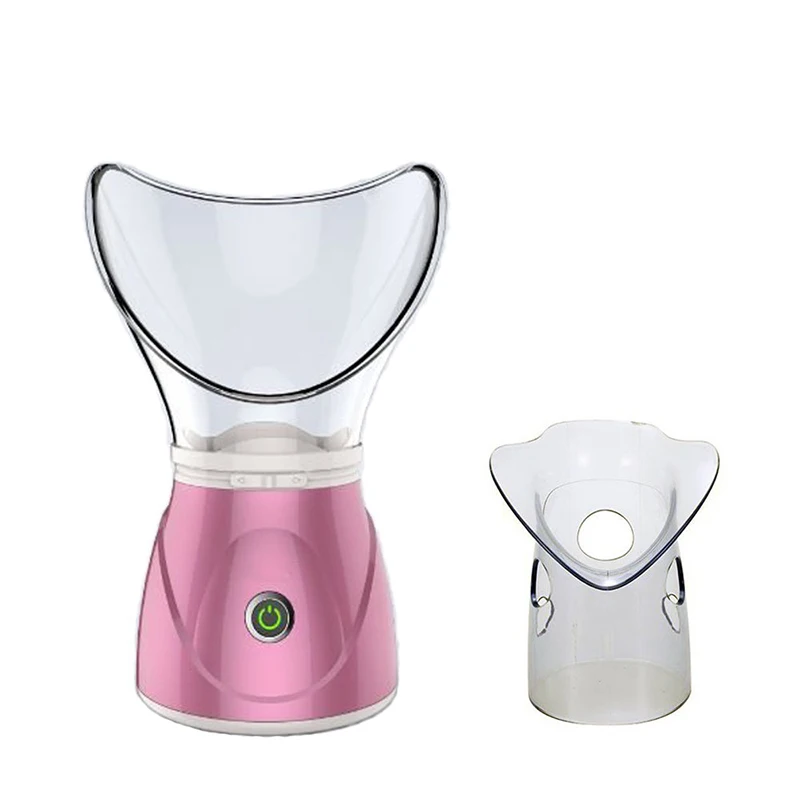 (rosa - Padrão Europeu) Vaporizador facial doméstico para cuidados diários com esfoliação, limpeza profunda e hidratação.